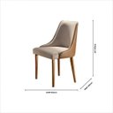 Ver imagem 7 de Conjunto Sala de Jantar Mesa Madeira Maciça Sarah e 8 Cadeiras Roma Mobilare Marrom/Caramelo/Cinamom