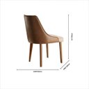 Ver mais imagens de Conjunto Sala de Jantar Mesa Madeira Maciça Sarah e 8 Cadeiras Roma Mobilare Marrom/Caramelo/Cinamom