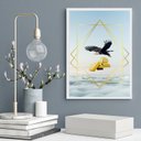 Ver imagem 2 de Quadro Arquétipo Sucesso Financeiro - Águia Ouro 33x24cm:madeira Preta