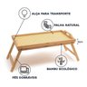Bandeja Café da Manhã de Cama Bambu Palha com Pés Dobrável - 5