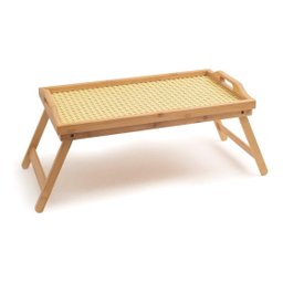 Bandeja Café da Manhã de Cama Bambu Palha com Pés Dobrável - 1