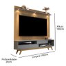 Estante Home Theater Para TV Até 75 Polegadas Com Led JB 5232 - Elmo / Ônix - Lojas RPM - 4