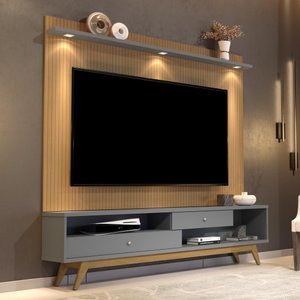 Estante Home Theater Para TV Até 75 Polegadas Com Led JB 5232 - Elmo / Ônix - Lojas RPM