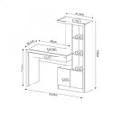 Ver imagem 4 de Escrivaninha Mesa Escritório com Estante 2 Portas 1 Gaveta Me4143