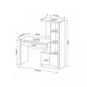 Ver imagem 4 de Escrivaninha Mesa Escritório com Estante Me4143 1 Gaveta 2 Portas 122,5cm Amêndoa