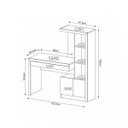 Ver imagem 4 de Escrivaninha Mesa Escritório com Estante 2 Portas 1 Gaveta Me4143