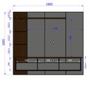Ver imagem 5 de Painel Bancada Suspensa Para TV Até 60 Polegadas Trend Preto Fosco/Cinamomo/Nero - Bechara