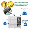 Ver imagem 3 de Cômoda Infantil Peroba New Uli 1 Porta 4 Gavetas