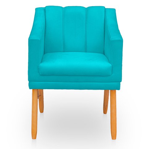 Poltrona Cadeira para Sala Confortável e Moderna Mila Suede