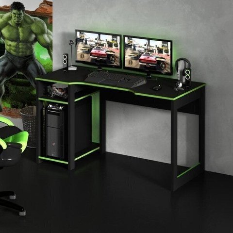 Mesa Gamer 136cm Escrivaninha Cyber