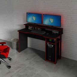 Mesa Gamer Escrivaninha com Porta CPU  - 5