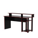 Ver imagem 5 de Mesa Gamer Escrivaninha com Porta Cpu 136cm Preto e Vermelho
