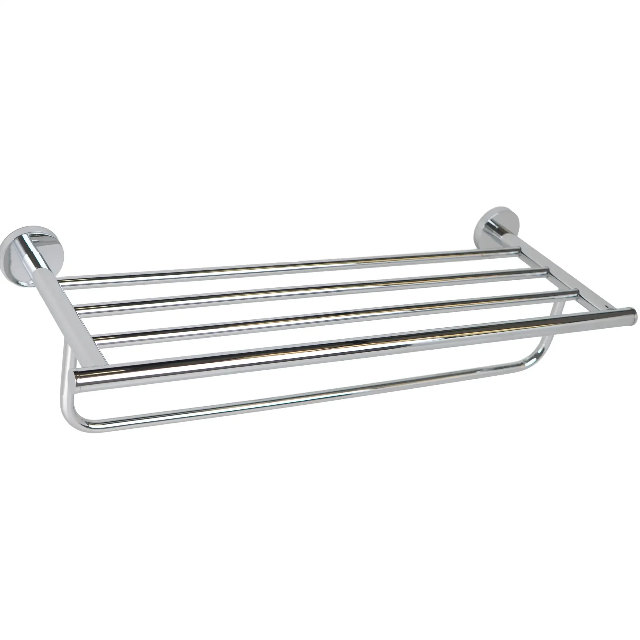 Porta Toalhas Rack de Hotel com Prateleira Inox 304 60cm