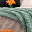Ver imagem 2 de Manta Peseira para Cama Sofá Antialérgica Bouclé Celadon 1,30x1,50m - Camesa