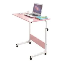 Mesa Mesinha Lateral de Cama Multiuso Notebook Café Ajustave:rosa - 1