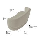 Ver imagem 7 de Poltrona Namoradeira Aisha 02 Lugares Orgânica Suede Bege