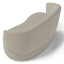 Ver imagem 5 de Poltrona Namoradeira Aisha 02 Lugares Orgânica Suede Bege