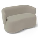 Ver imagem 1 de Poltrona Namoradeira Aisha 02 Lugares Orgânica Suede Bege