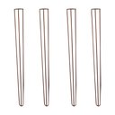 Ver imagem 1 de Kit 4 Pés de Metal 90 CM Hairpin Legs Aparador e Mesa de Canto Bronze Gran Belo Pés de Metal Hairpin