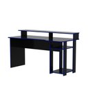 Ver imagem 5 de Mesa Gamer Escrivaninha com Porta Cpu 136cm Preto e Azul