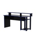 Ver imagem 5 de Mesa Gamer Escrivaninha com Porta CPU 136cm Preto E Azul