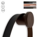 Ver imagem 2 de Espelho Redondo Adnet 45cm Moldura e Alça Couro Café + Suporte