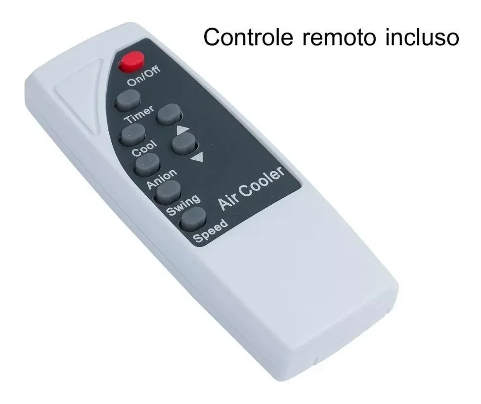 Climatizador Ar Portátil Umidificador Purificador Ventilador Branco Com Rodinhas 100 Litros 110 V /  - 10