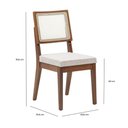 Ver imagem 7 de Conjunto de Jantar Mesa 1,35 c/Vidro Addar 4 Cadeiras Saga - Linho Off White - Linked 02