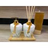 Kit Banheiro Dourado Aromatizador Porta Sabonete Luxo Casa - 1
