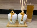 Ver imagem 1 de Kit Banheiro Dourado Aromatizador Porta Sabonete Luxo Casa