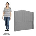 Ver imagem 5 de Cabeceira Casal King Cama Box 195cm Glenda I02 Linho Cinza - Mpozenato