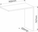 Ver imagem 5 de Mesa Complementar para Escritório Office Elegance 90cm Angelin Bege
