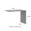 Ver imagem 2 de Mesa Complementar para Escritório Office Elegance 90cm Angelin Bege