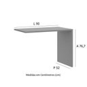 Ver imagem 6 de Mesa Complementar para Escritório Office Elegance 90cm Angelin Bege