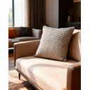 Ver imagem 1 de Capa de Almofada Rústica em Algodão Macrame Cru com Areia