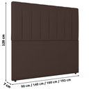 Ver imagem 3 de Cabeceira Cama Box Casal King Size Ivana 193cm Sintético Marrom - Abmaza