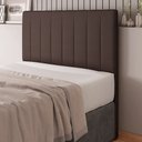 Ver imagem 1 de Cabeceira Cama Box Casal King Size Ivana 193cm Sintético Marrom - Abmaza