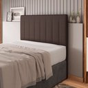 Ver imagem 7 de Cabeceira Cama Box Casal King Size Ivana 193cm Sintético Marrom - Abmaza