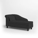 Ver imagem 4 de Recamier Diva França 1,60m Suede Preto - Inova Decor