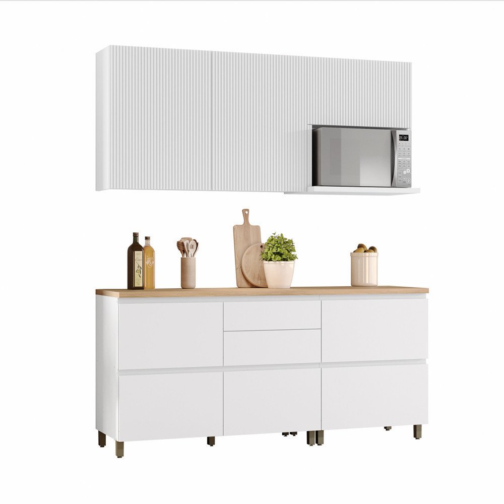 Cozinha 4 Peças Ripado Rainha 100 Mdf - 2