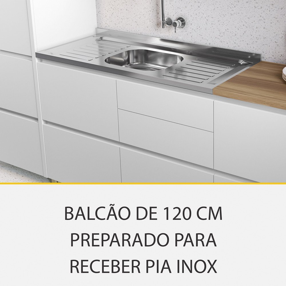 Cozinha 4 Peças Ripado Rainha 100 Mdf - 12