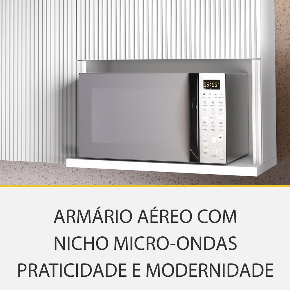 Cozinha 4 Peças Ripado Rainha 100 Mdf - 11