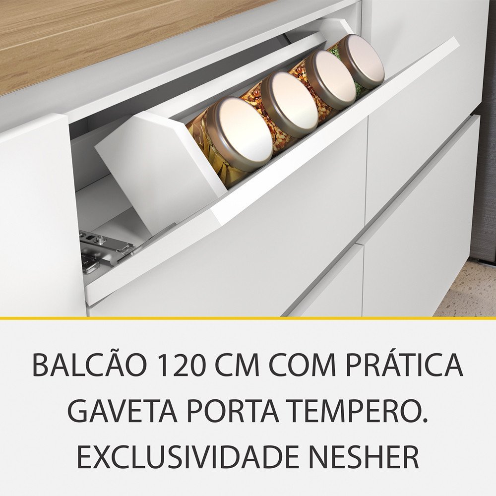 Cozinha 4 Peças Ripado Rainha 100 Mdf - 9