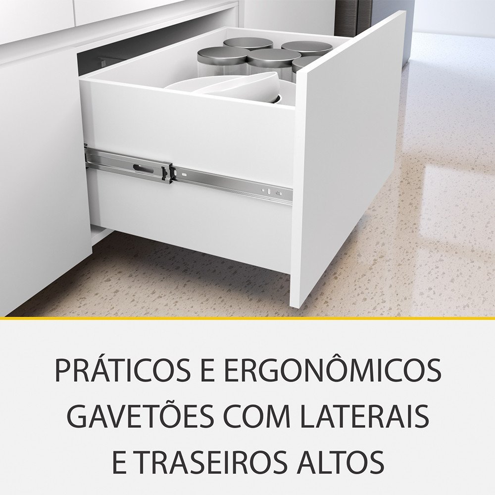 Cozinha 4 Peças Ripado Rainha 100 Mdf - 10