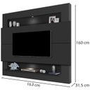 Ver imagem 4 de Painel TV 57 Pol 163 cm MDF 01506003 Preto LPA