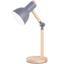 Ver imagem 1 de Luminária Mesa Abajur 45cm Articulada Retrô Madeira Gimpo Kjtd-685-pai: Cinza