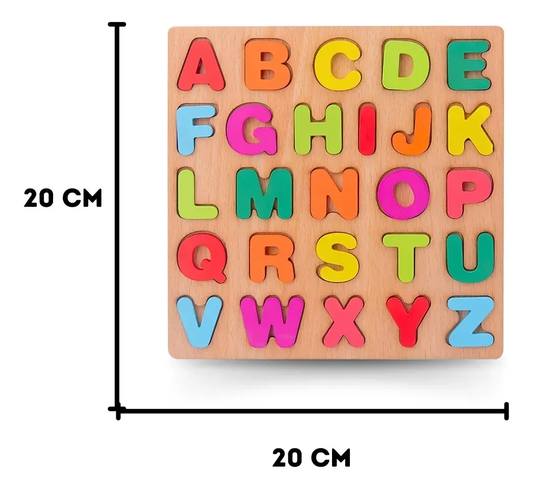 Ver imagem 2 de Quadro Educativo Madeira Pedagógico Encaixe Quebra Cabeça