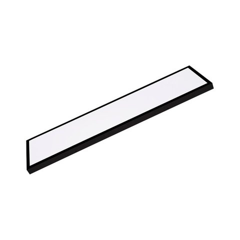 Plafon LED Sobrepor Retangular 40W 3000k 4000LM 30x120cm Preto-Cristallux