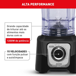 Liquidificador Power Max Limpa Facil 1200w 110v - 5