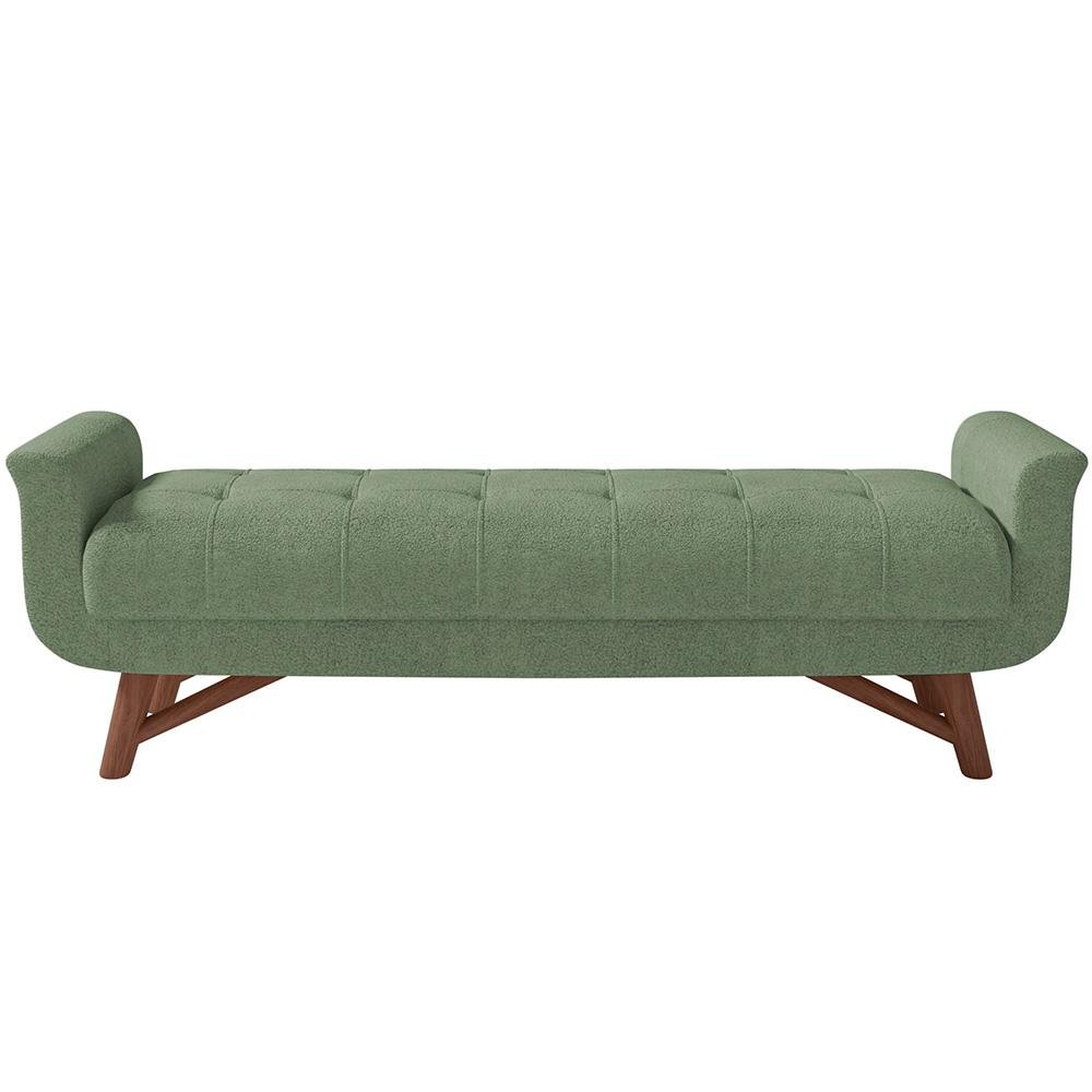 Kit Cabeceira Cama Box Paris 195 Cm com Puff Recamier Itália P05 Bouclê Oliva - Lyam Decor - 5